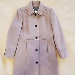 J. CREW LADY DAY COAT PETITE SIZE 8 COLOR LIGHT MAUVE